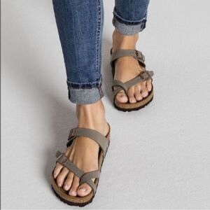New Birkenstock Mayari Stone Gray Sandals